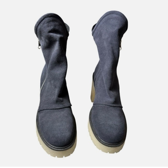 Free People Jack Zip Boot in Onyx suede platform boot. Size 37 - Picture 2 of 13